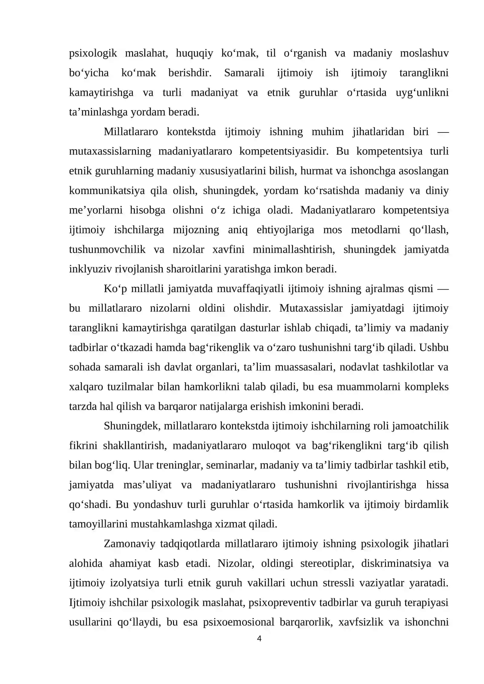 Millatlararo munosabatlar muhitida ijtimoiy ish 4