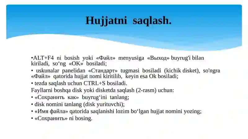 Matnli hujjat bilan ishlashni boshlash 4