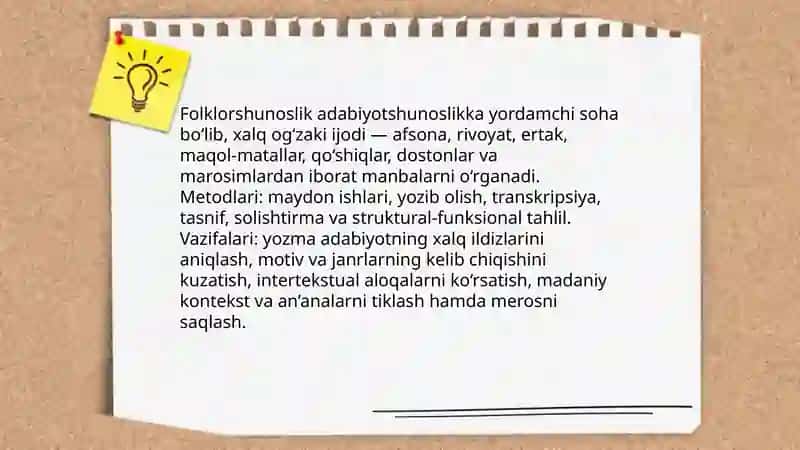 Adabiyotshunoslik yordamchi sohalari 4
