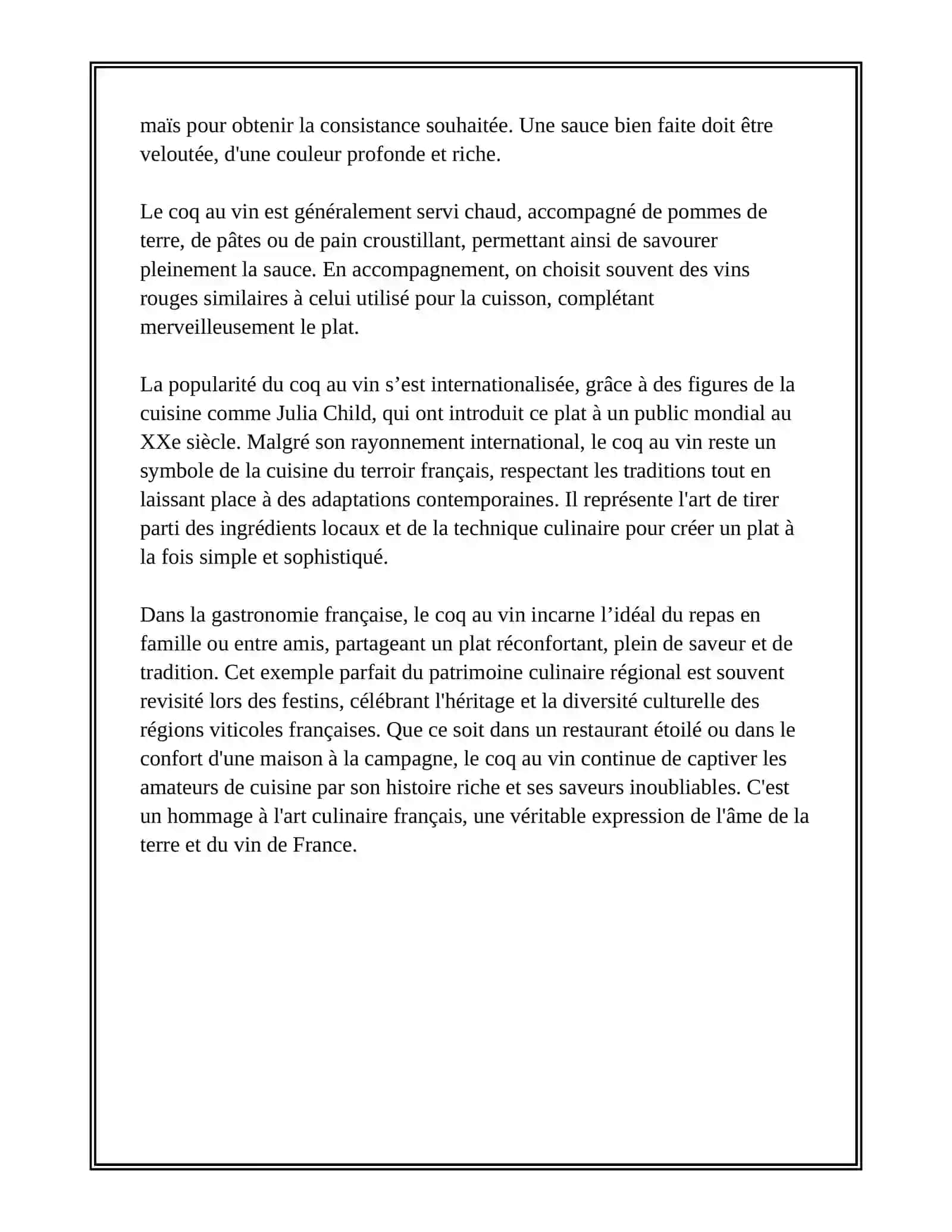 Sujet: LES PLATS NATIONAUX DE LA FRANCE 4