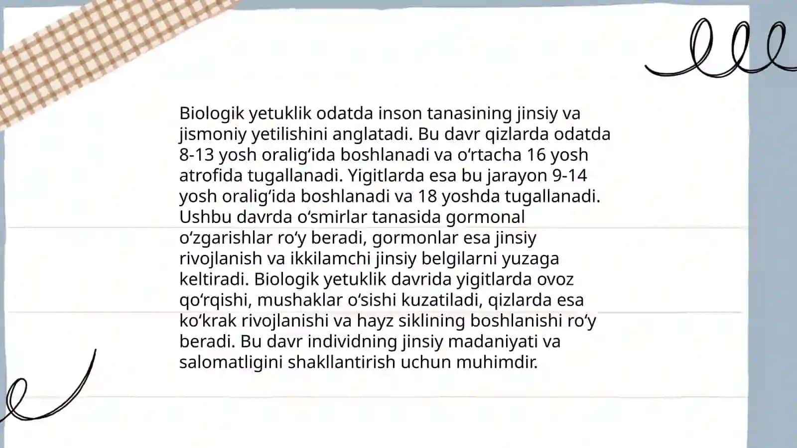 Yetuklik davrining bosqichlari 4