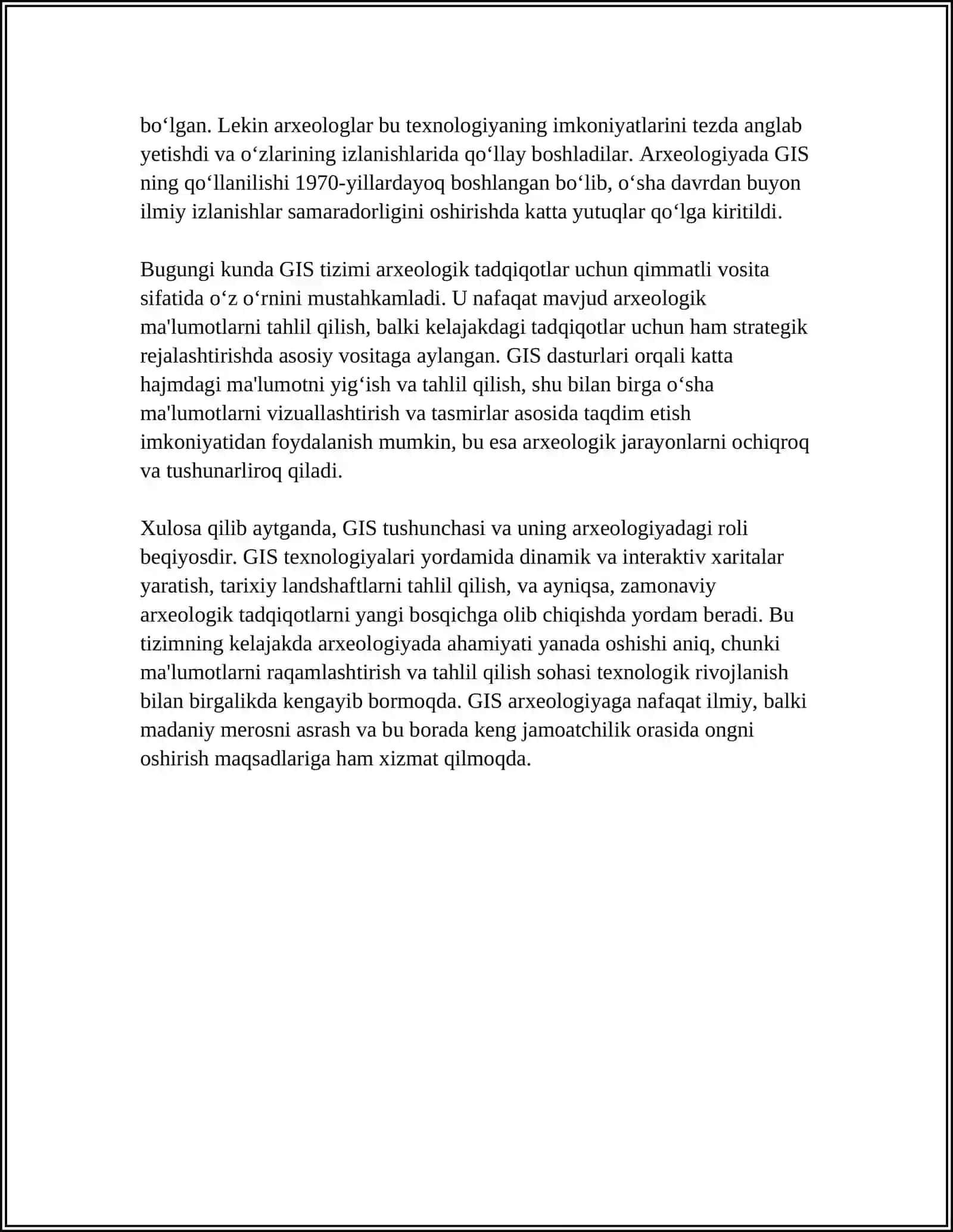 GIS TARIXINI ARXEOLOGIYADA QOʻLLANILISHI 4