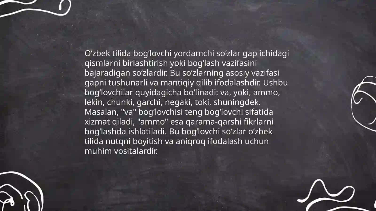 Yordamchi so'z turkumi 4