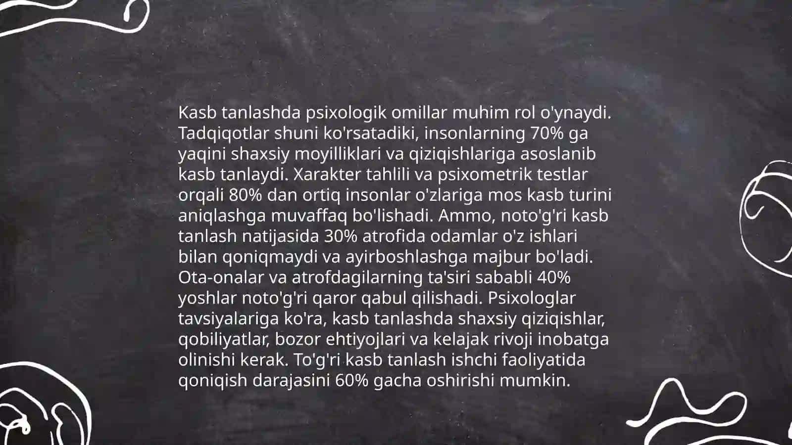 Kasbga yo'naltirish omillari va kasblarning psixologik tasnifi 4