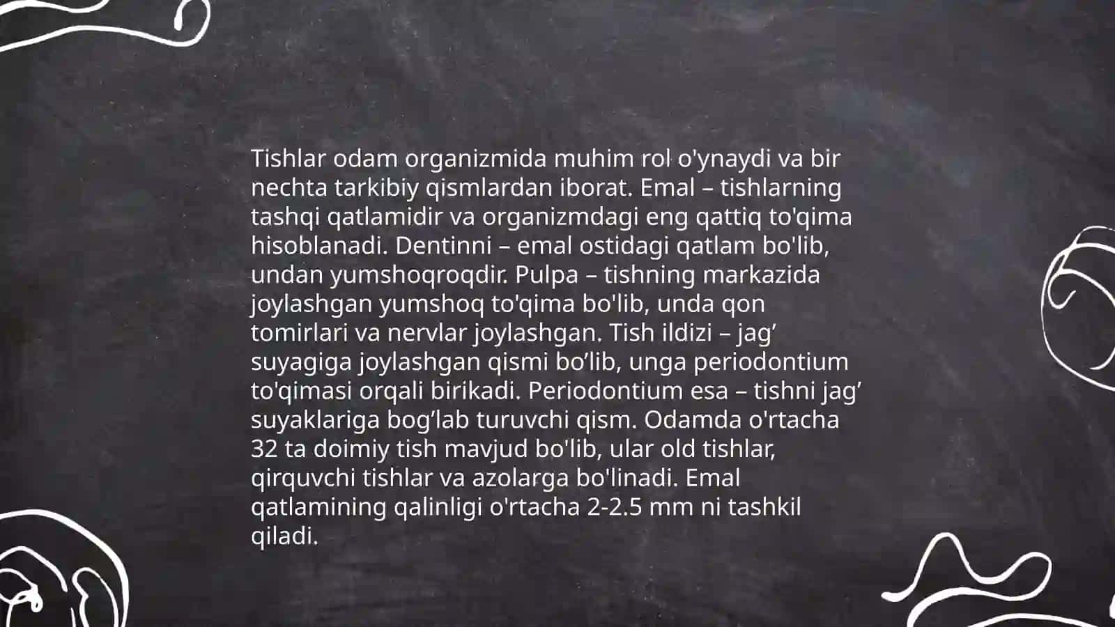 Tishlar anatomiyasi va gistalogiyasi 4