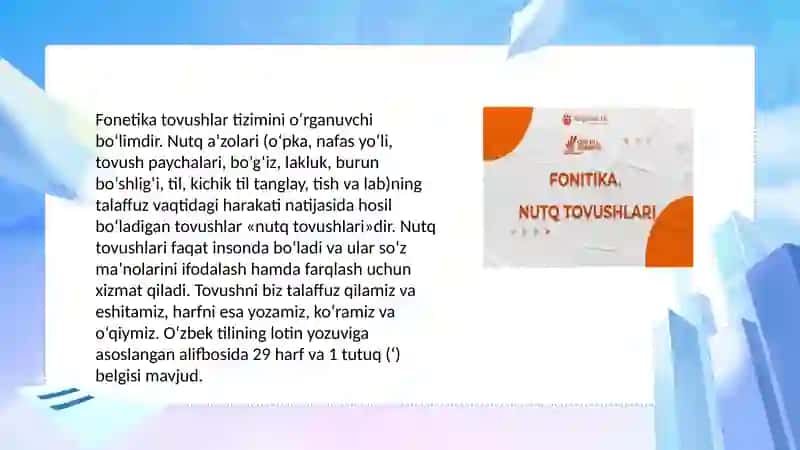 Nutq tovushlarini oʻrganishning toʻrt aspekti 4