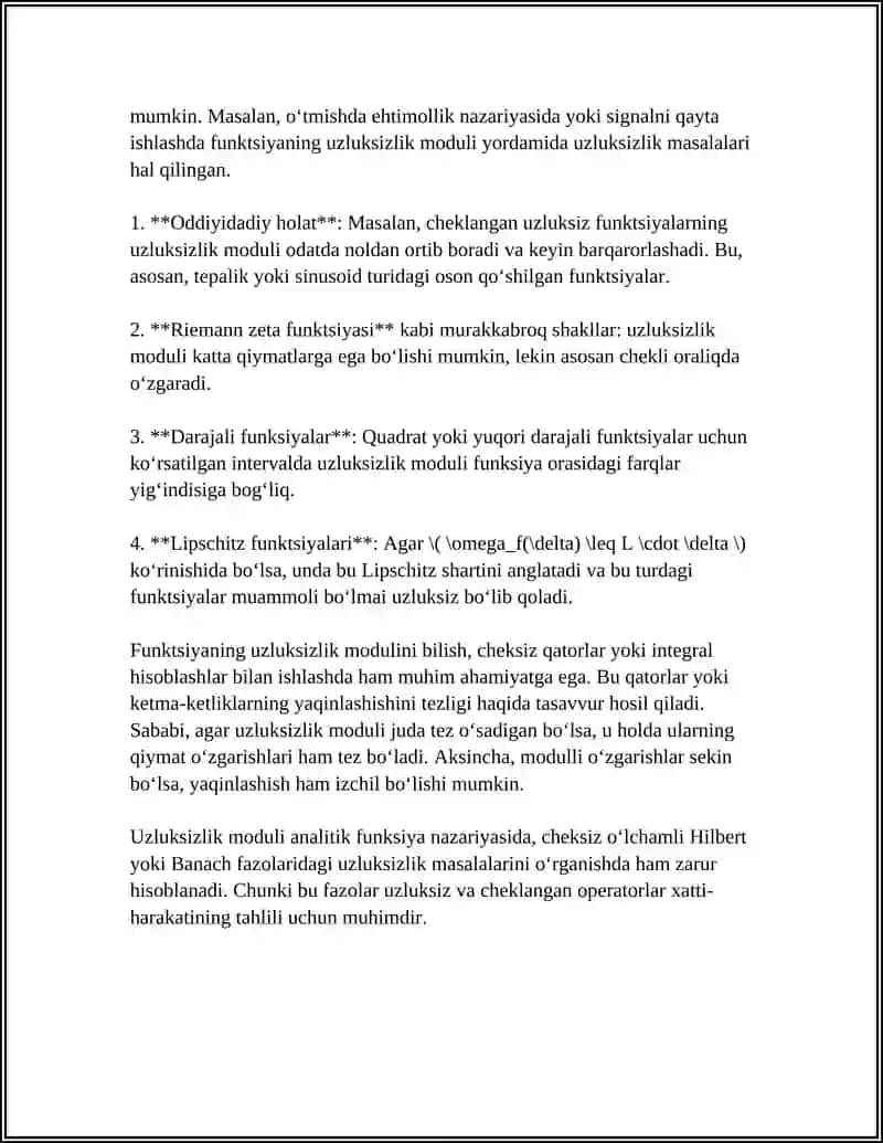 Funksiyaning uzluksizlik moduli 4