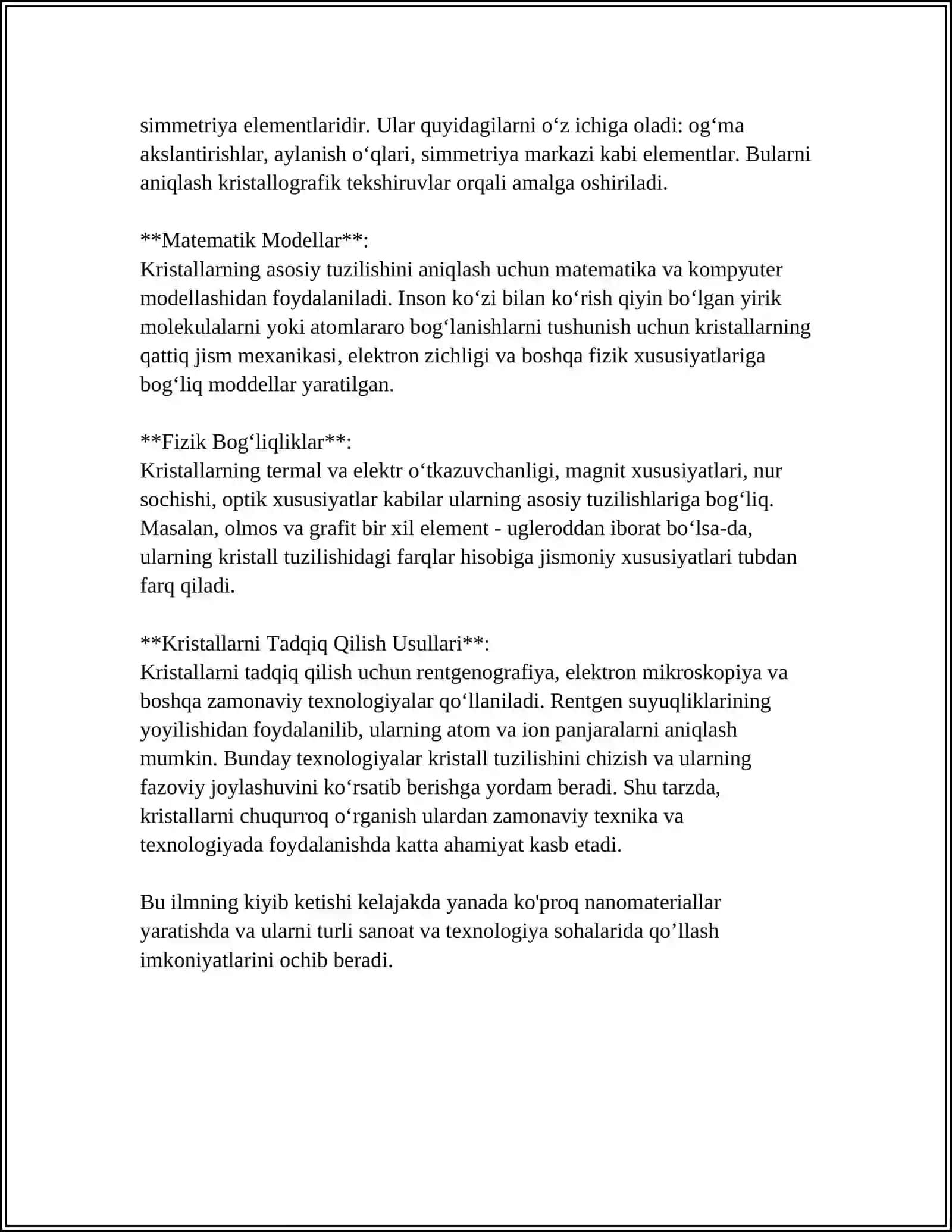 MODDALARNING KRISTALL TUZILISHI 4