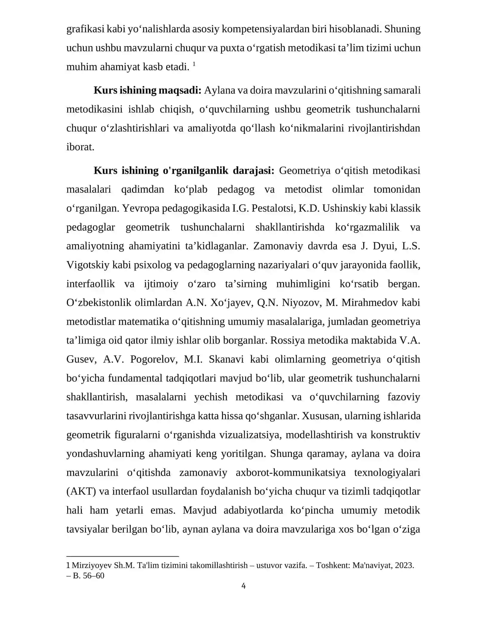 Aylana va doirani o’qitish metodikasi 4
