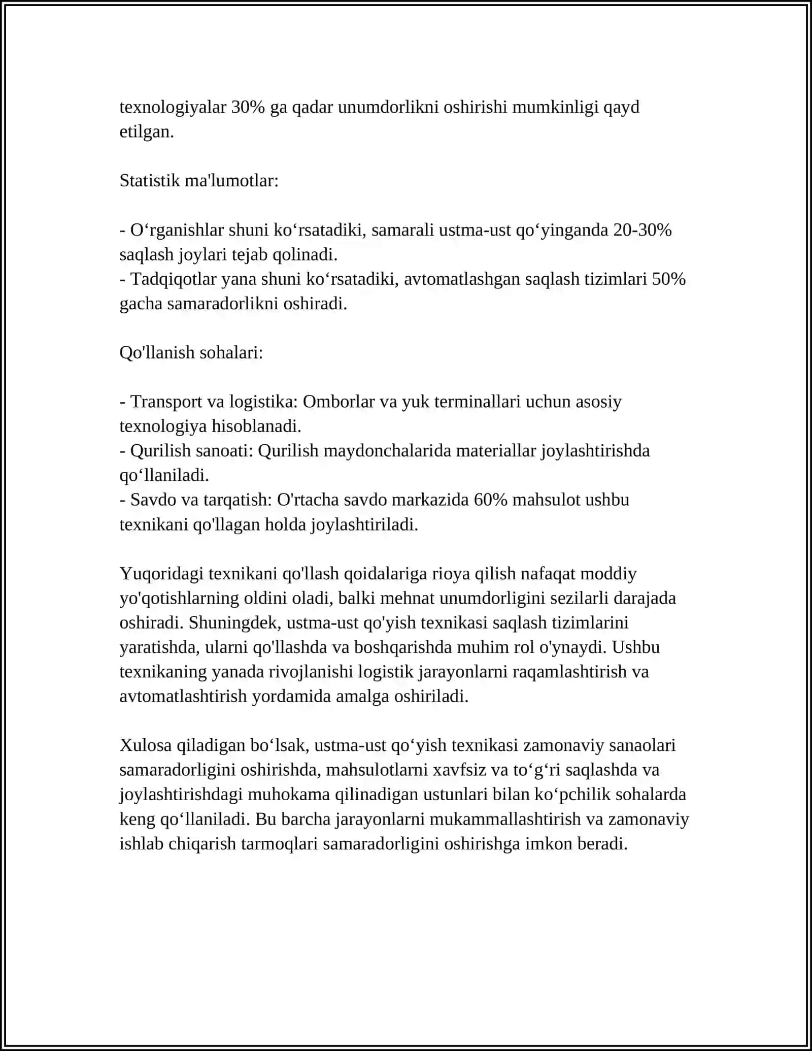 Ustma-ust qoʻyish texnikasi 4
