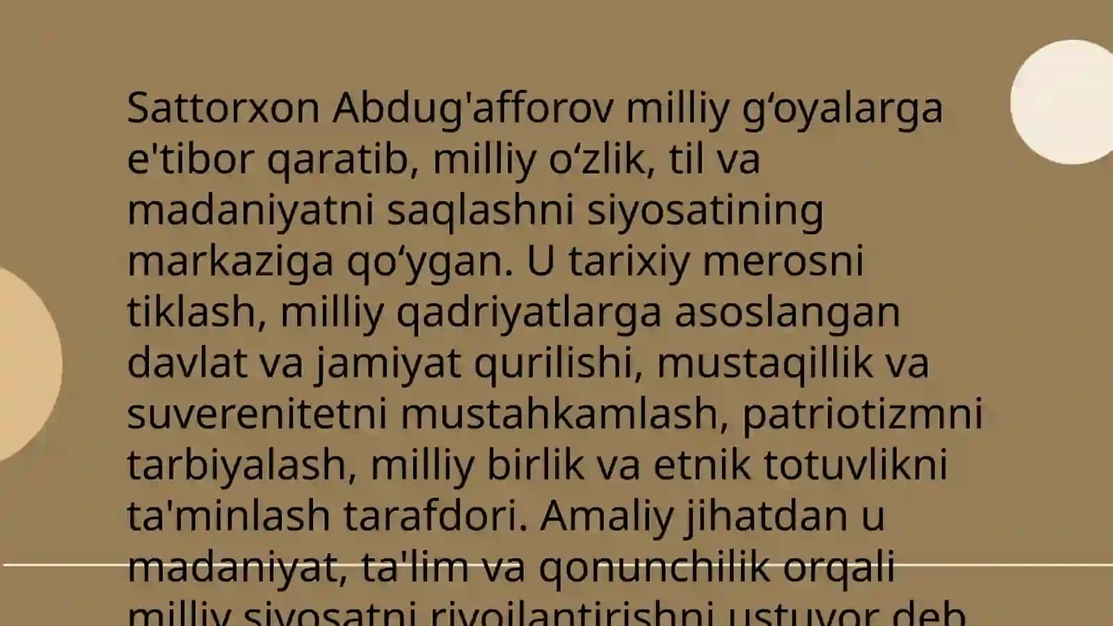 Sattorxon Abdug'afforov siyosiy qarashlarining asosiy xususiyatlari 4