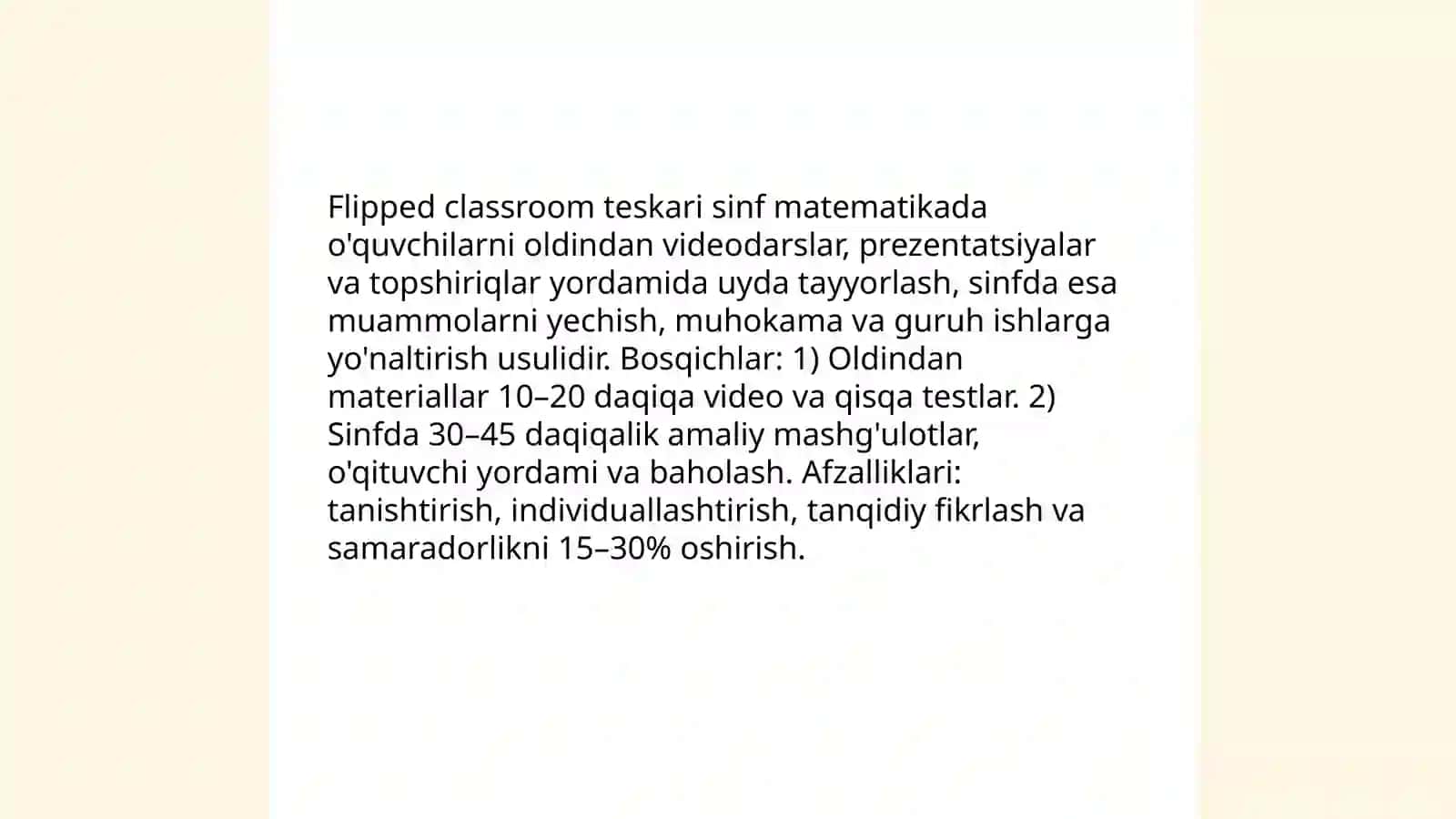Matematikaga oʻrgatishning zamonaviy metodlari 4