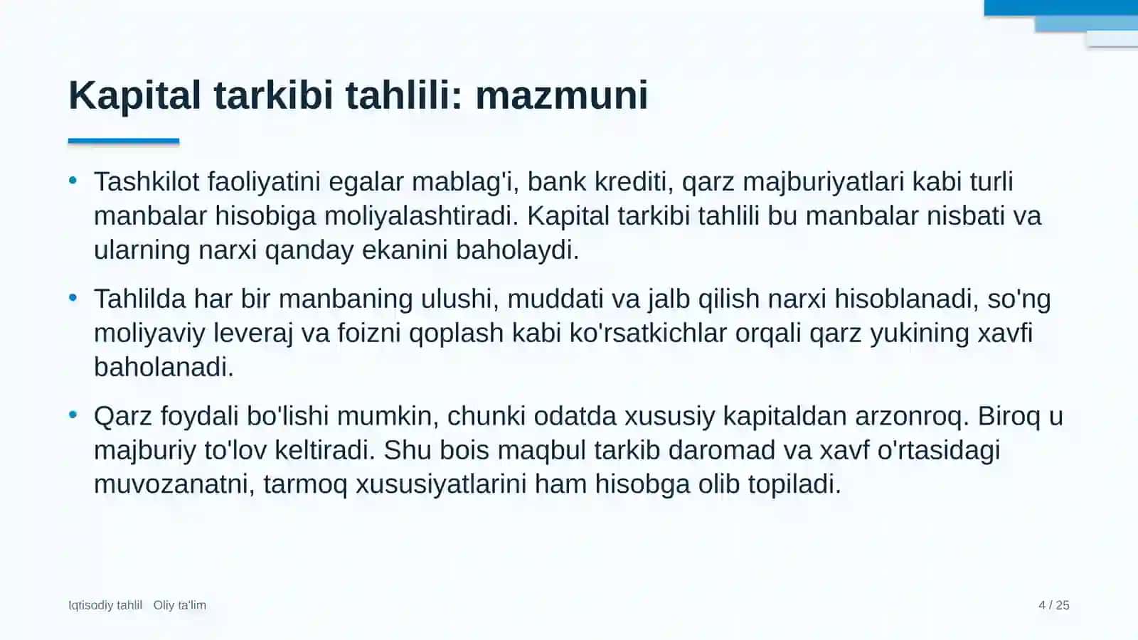 sanatoriy kurort muassasalarida kapital tarkibi tahlili 2942 4