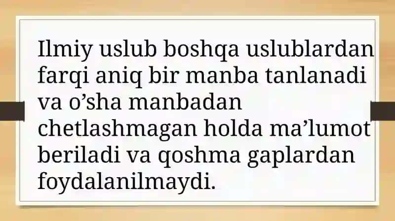 Ilmiy uslub va uning hususiyatlari 4