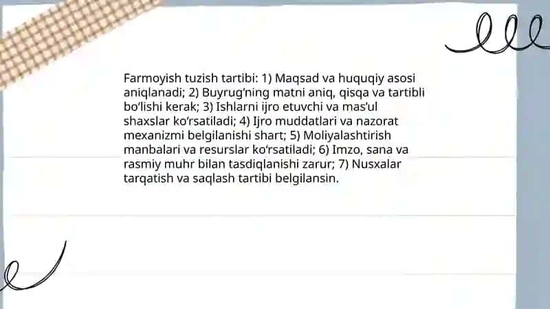 Farmoyish hujjatlari 4