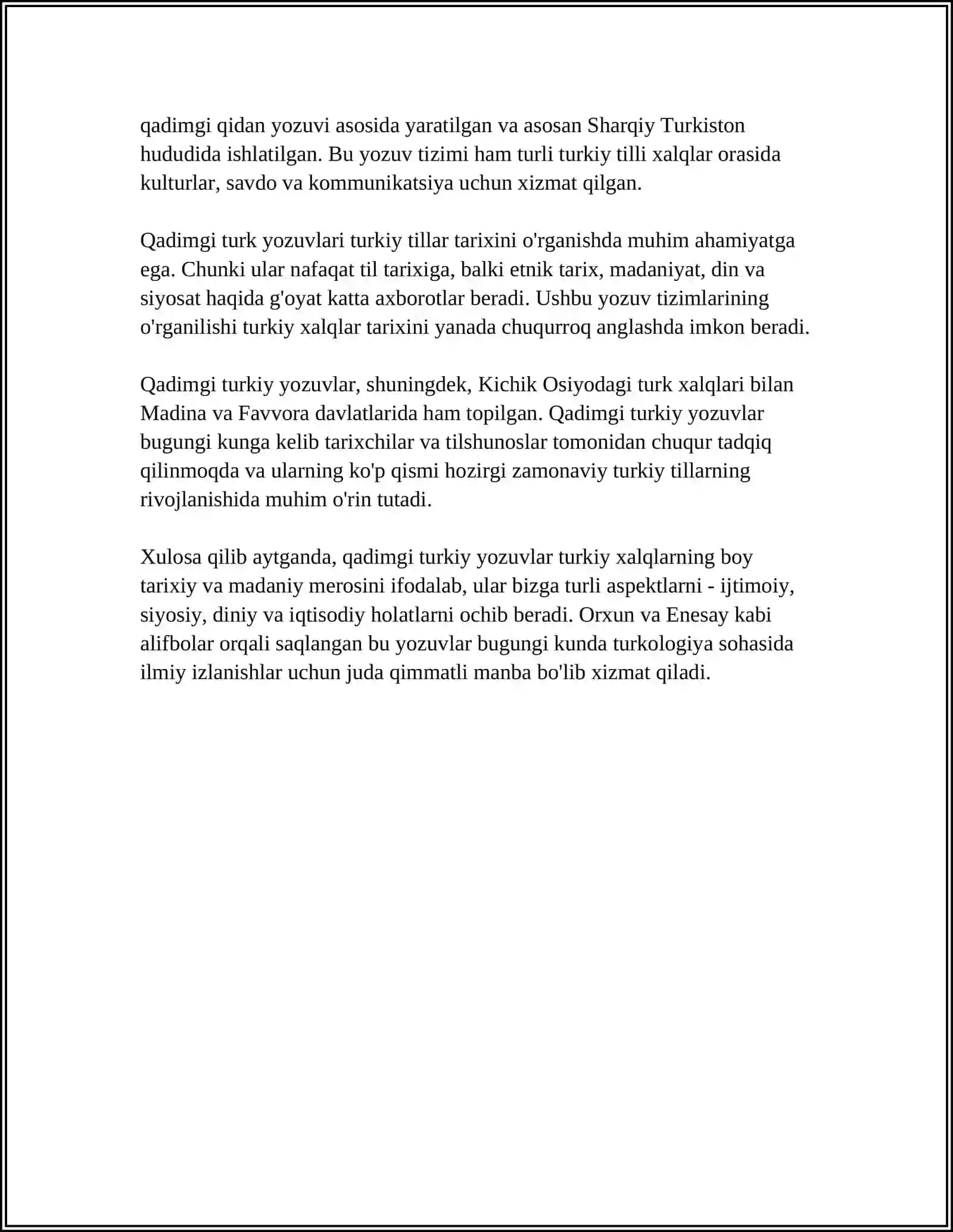 Qadimgi turkiy yozuvlar 4