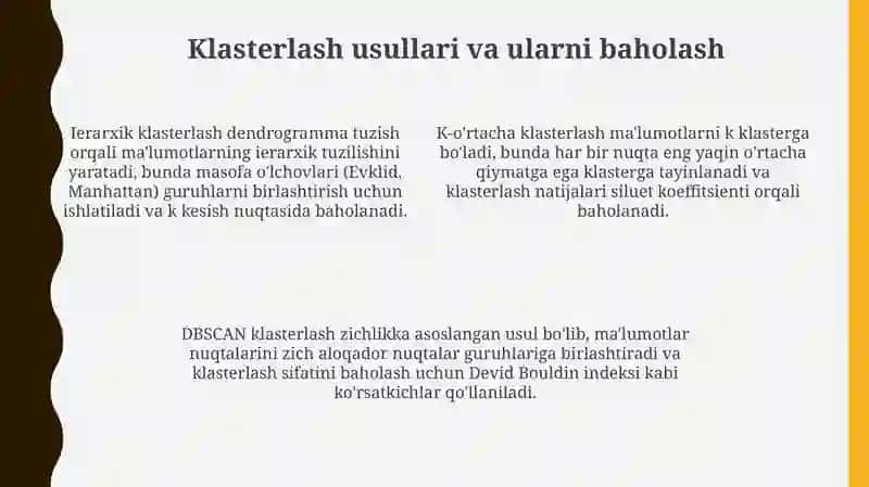 Omilli va klaster tahlil 4