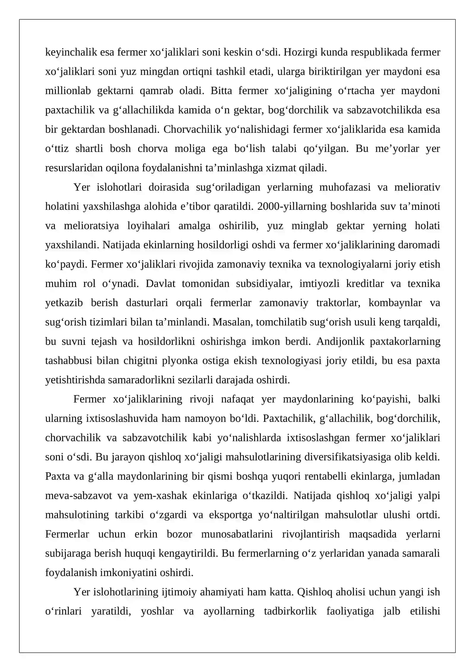 Qishloq xo‘jaligi va sanoat sohasidagi o‘zgarishlar 4