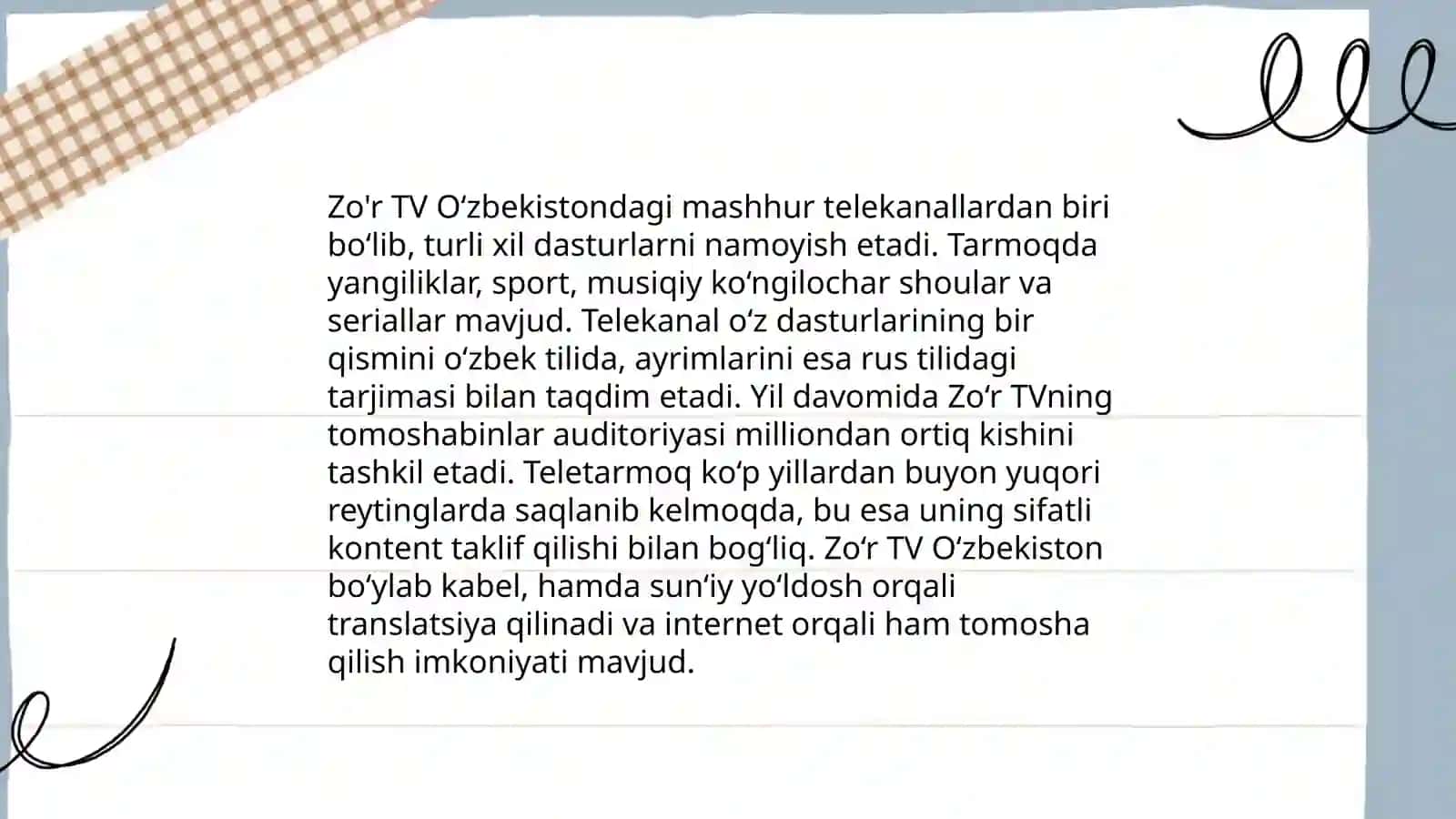 Zo'r TV telekanali 4