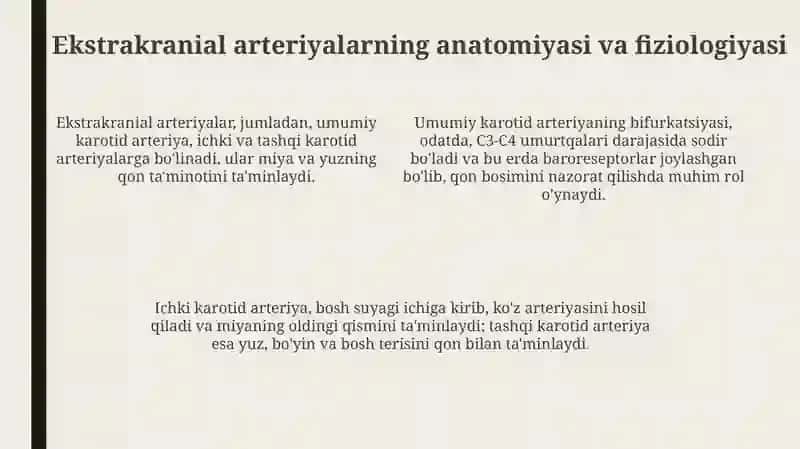 Ekstrakranial arteriyalardagi zamonaviy operatsiyalar 4
