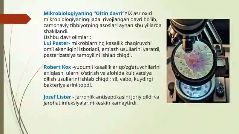 Tibbiyot Mikrobiologiyasi rivojlanishi 4