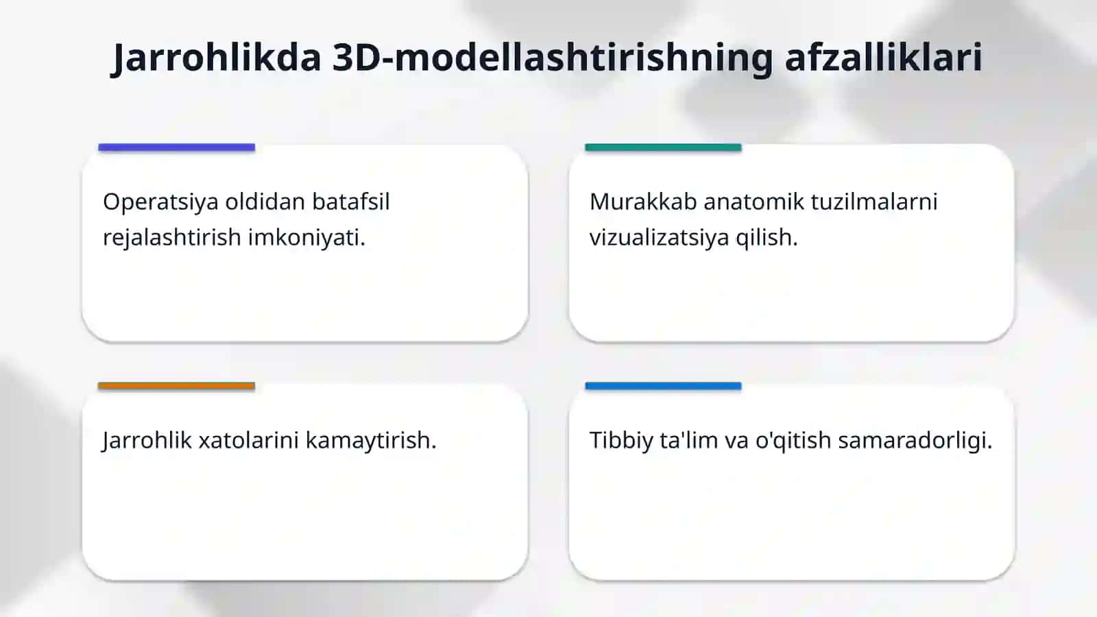 Jarrohlikda 3D-modellashtirish va 3D-printerlardan foydalanish. 4