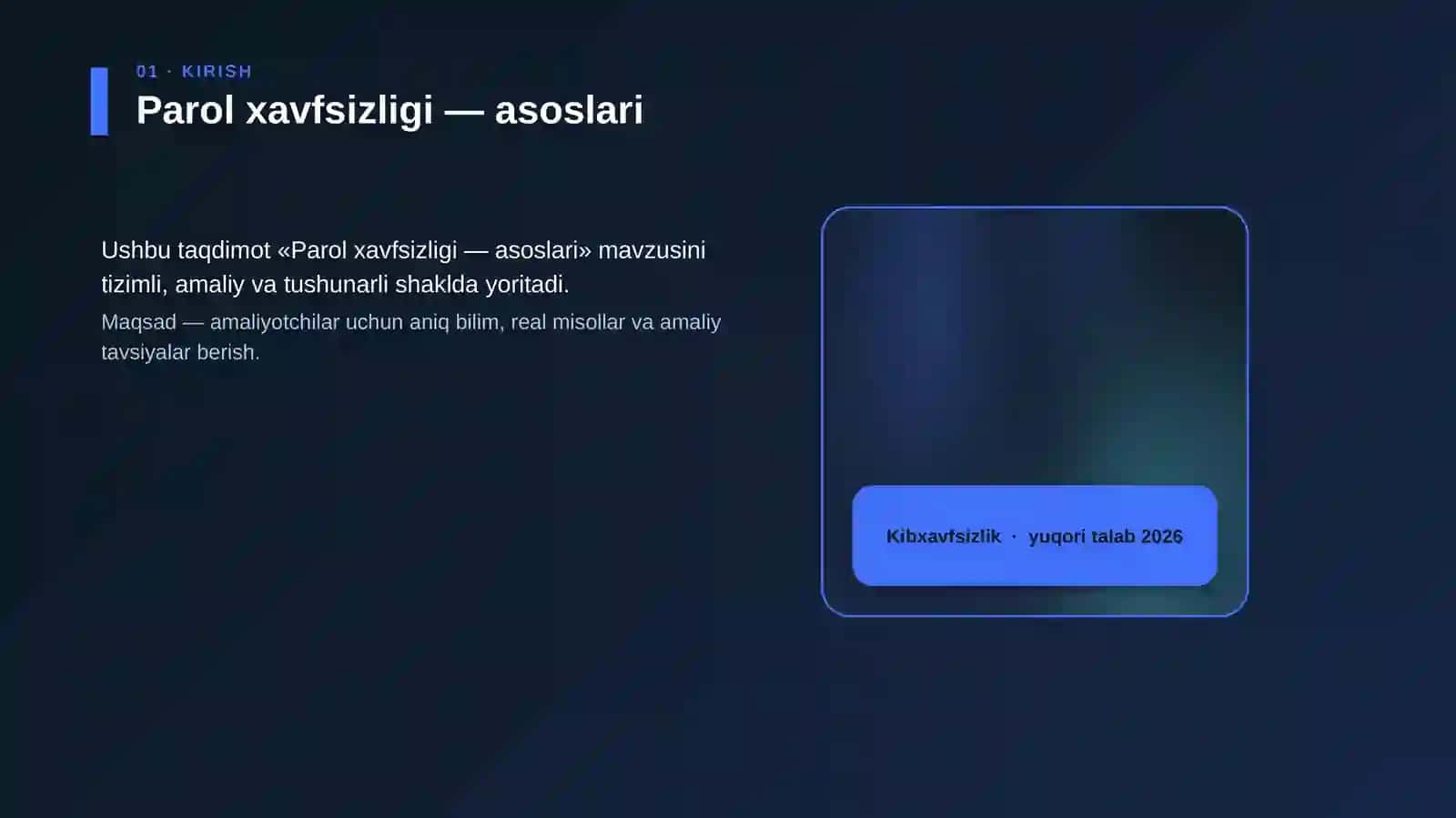 Parol xavfsizligi — asoslari 4