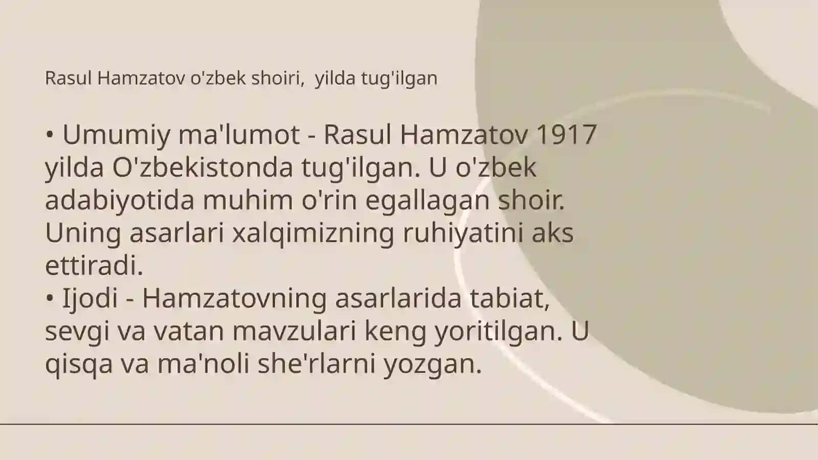 Sergey Yesenin va Rasul Hamzatov hayoti va ijodi 4