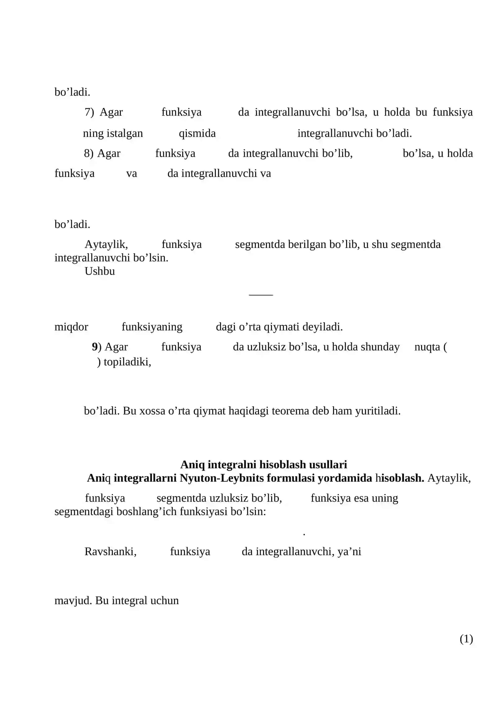 Aniq integralning geometrik va fizik ma’nosi 4
