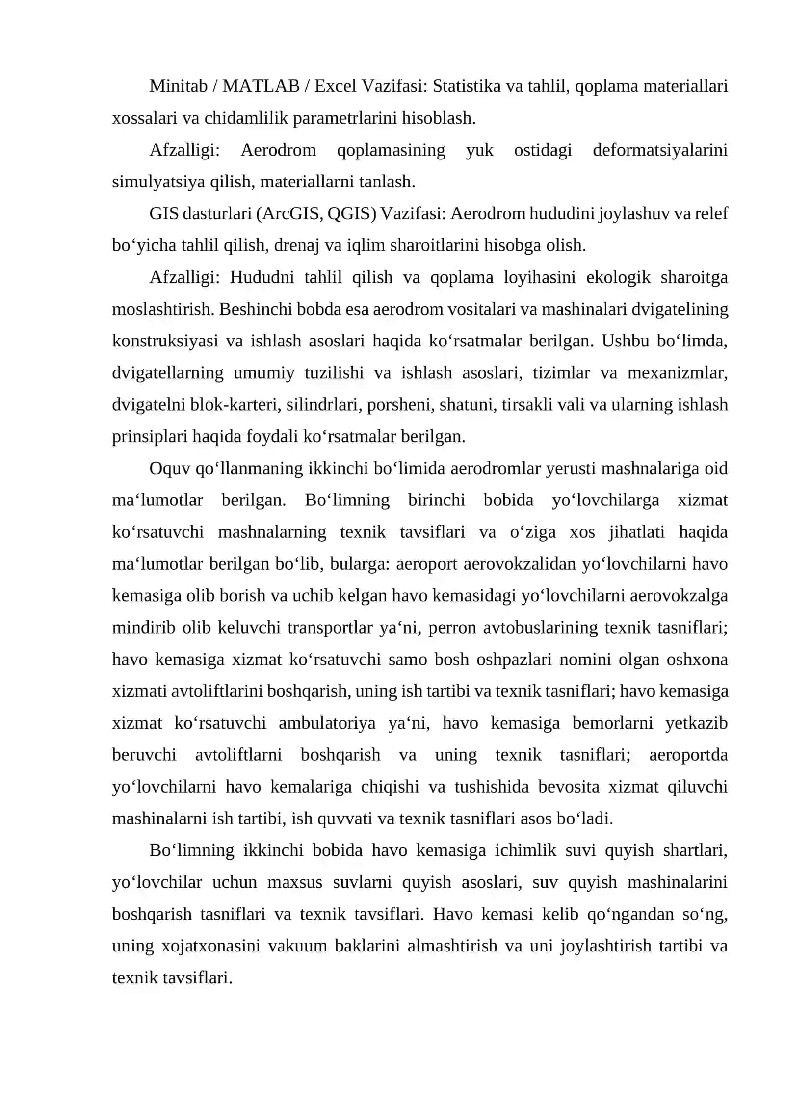 AERODROM QOPLAMALARINI HISOBLASHDA ZAMONAVIY DASTURLAR 4
