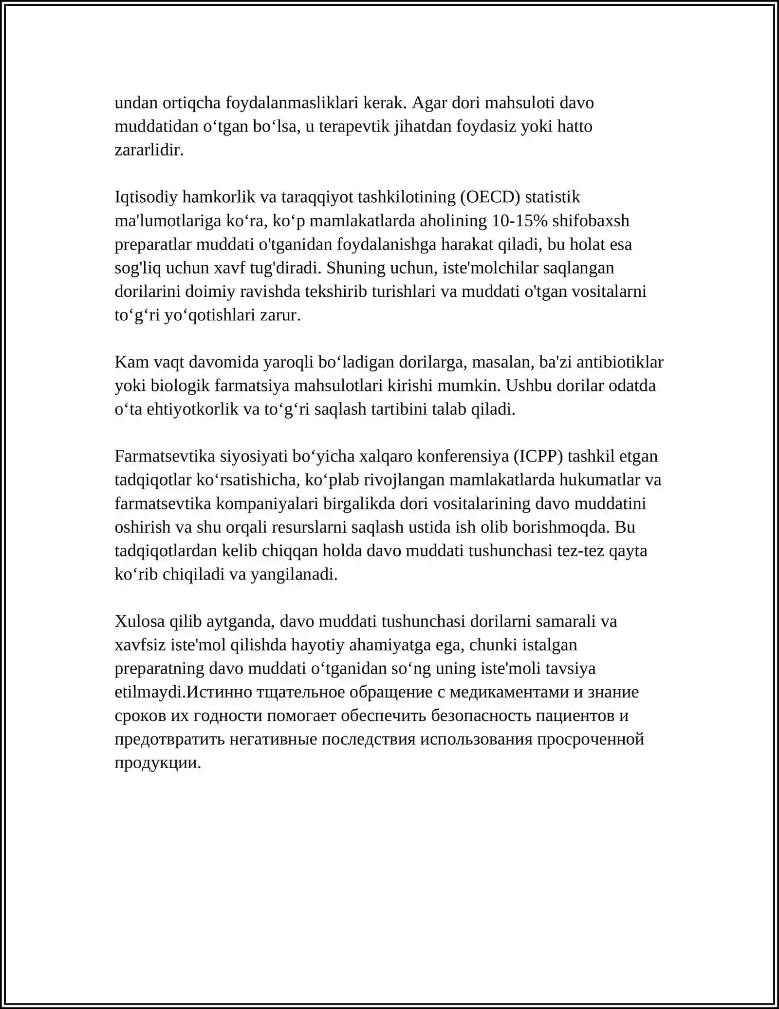 DAVO MUDDATI VA TUSHUNCHASI 4