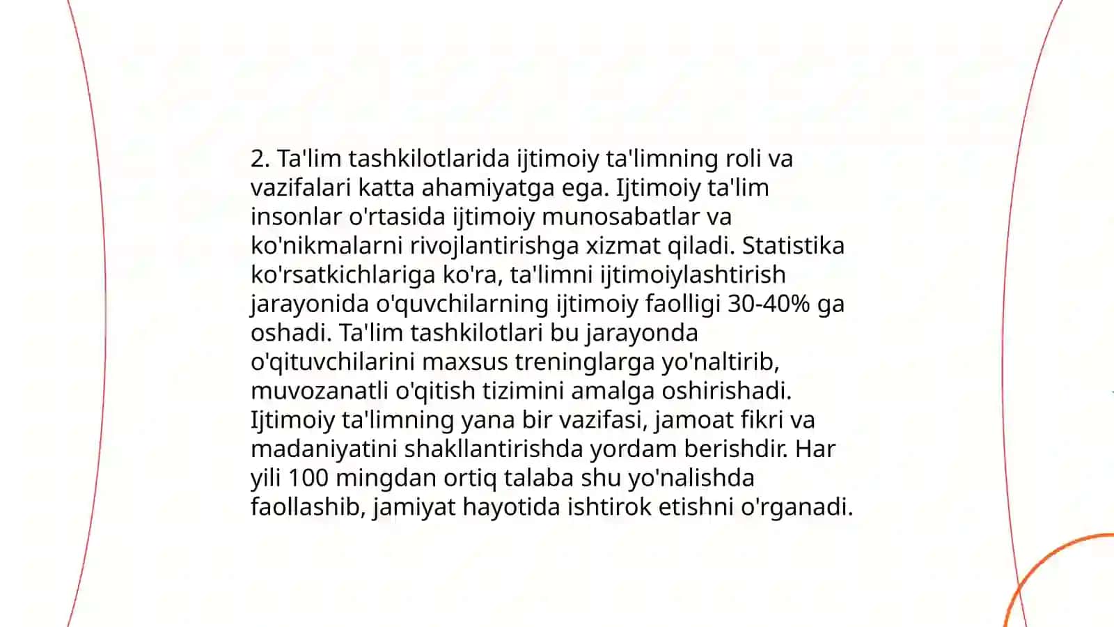 Ijtimoiy ta'limning olib borilishi 4
