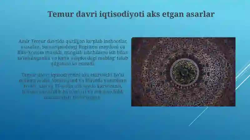 Amir Temur Faoliyatini Yaratib Bergam Asarlar 4
