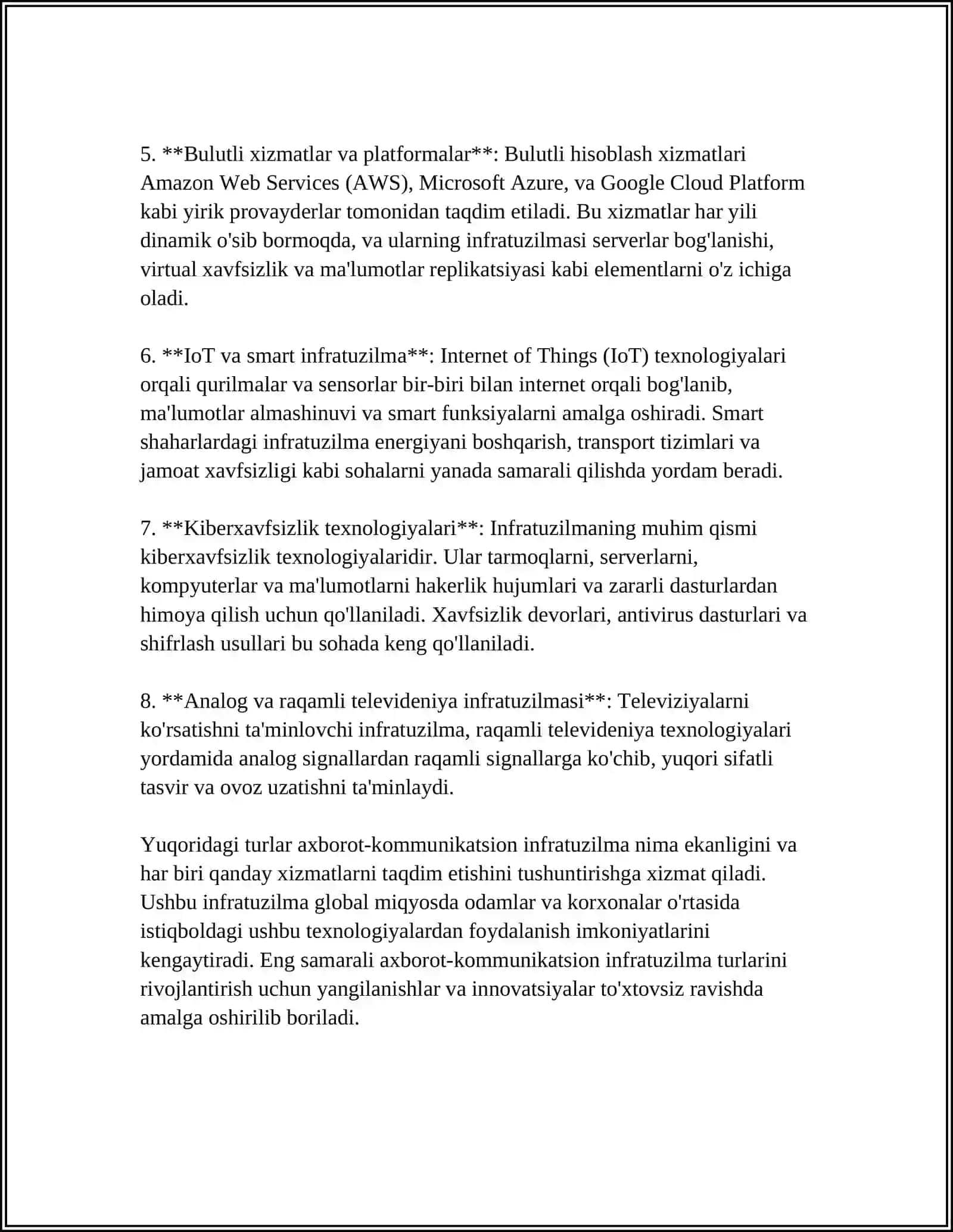 IQTISODIYOTDA AXBOROT KOMMUNIKATSION TEXNOLOGIYALARINING INFRATUZILMASI 4