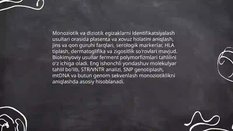 Odam genetikasining oʻrganish usullari 4