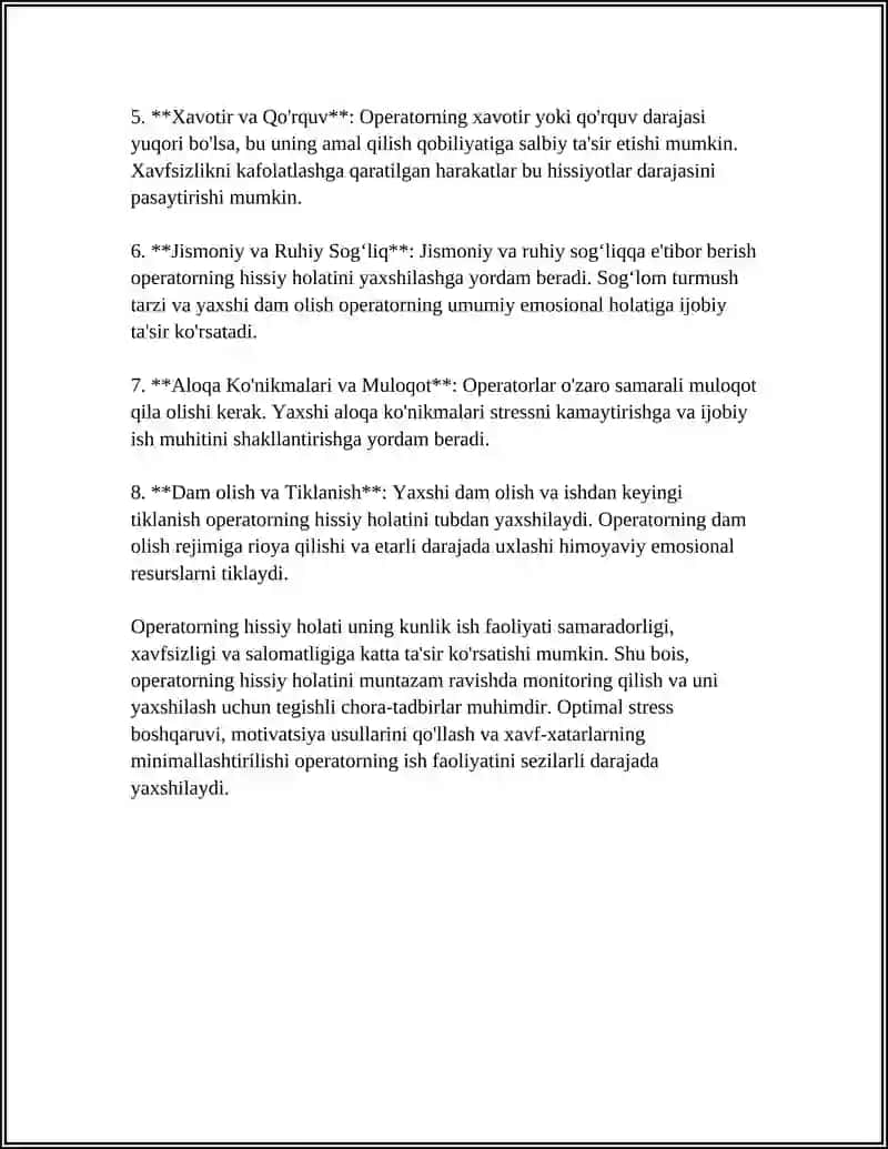 OPERATORNING HISSIY HOLATI 4