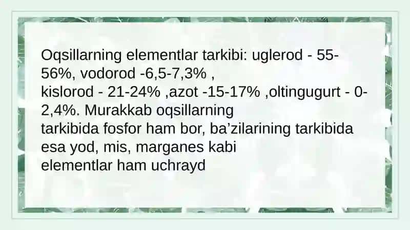 Hujayraning Kimyoviy Tarkibi 4