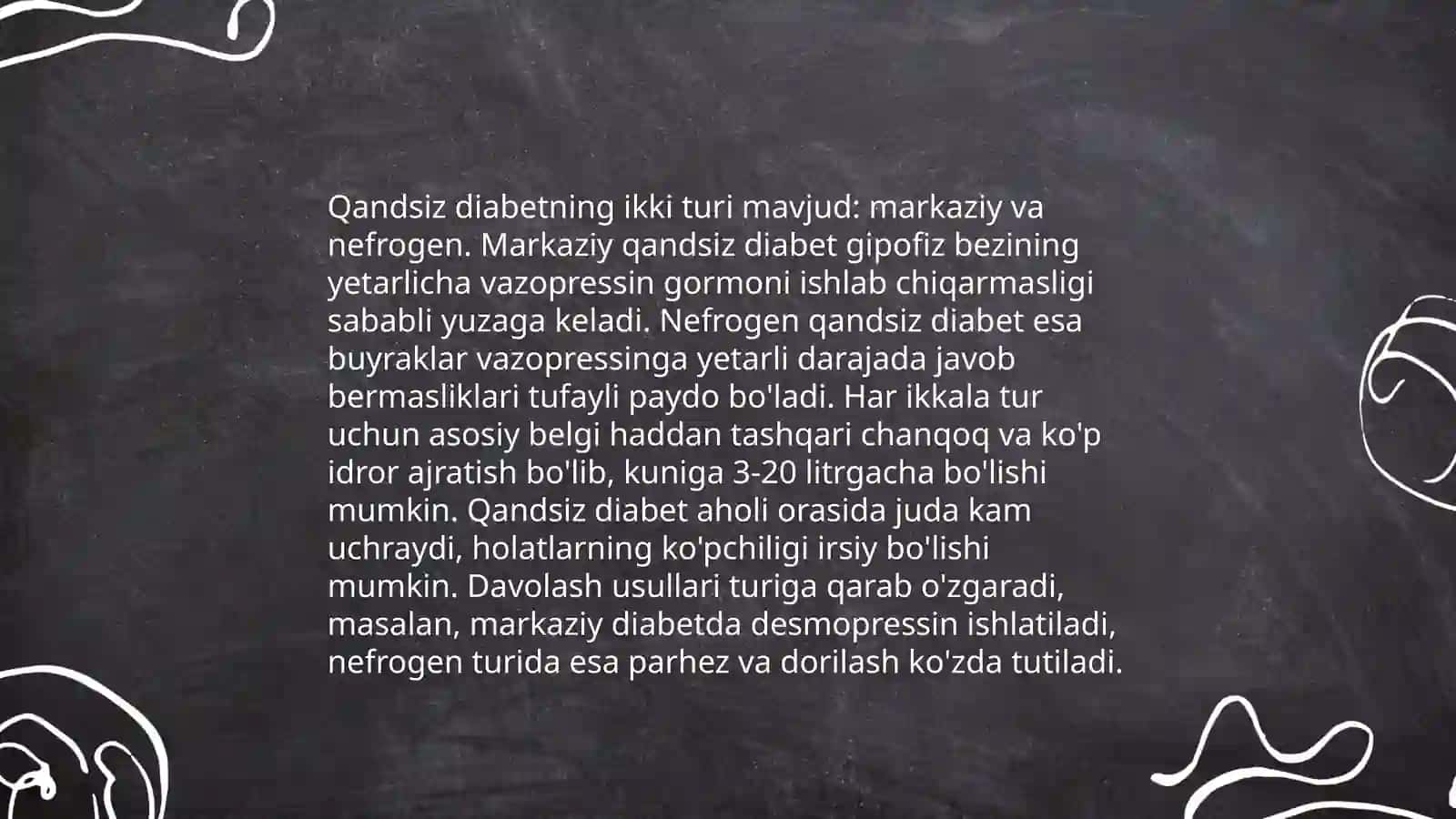 Qandsiz diabet kasalligi haqida 4