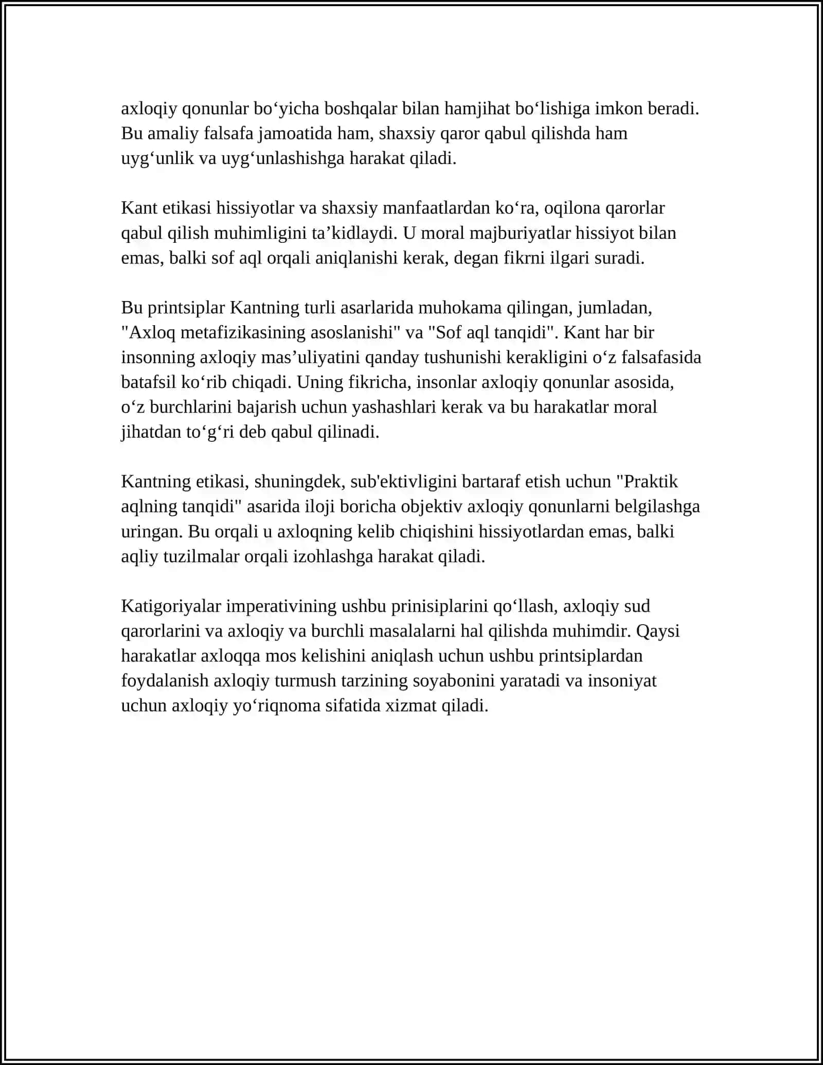 Kant Etikasi 4