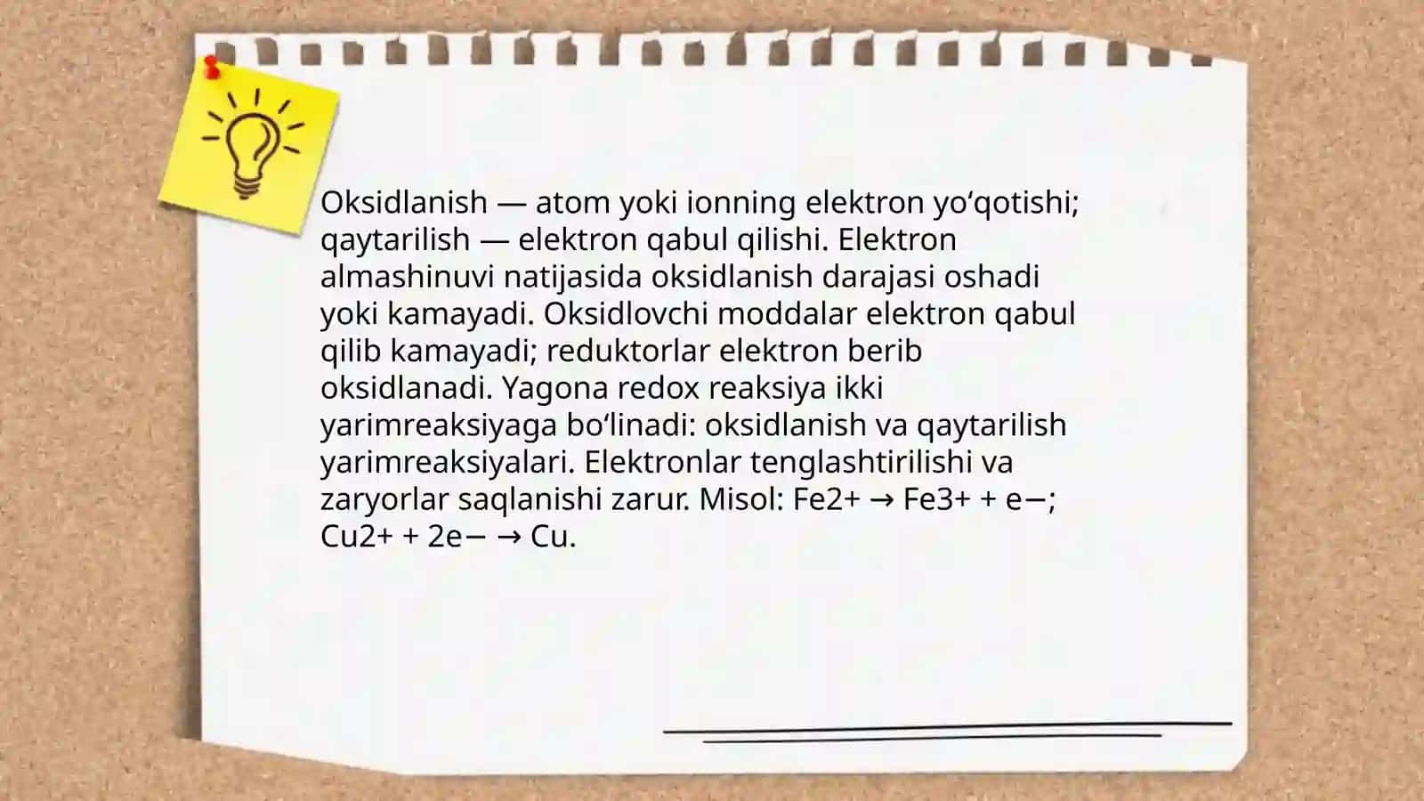 Oksidlanish qaytarilish reaksiyalarining mohiyati 4