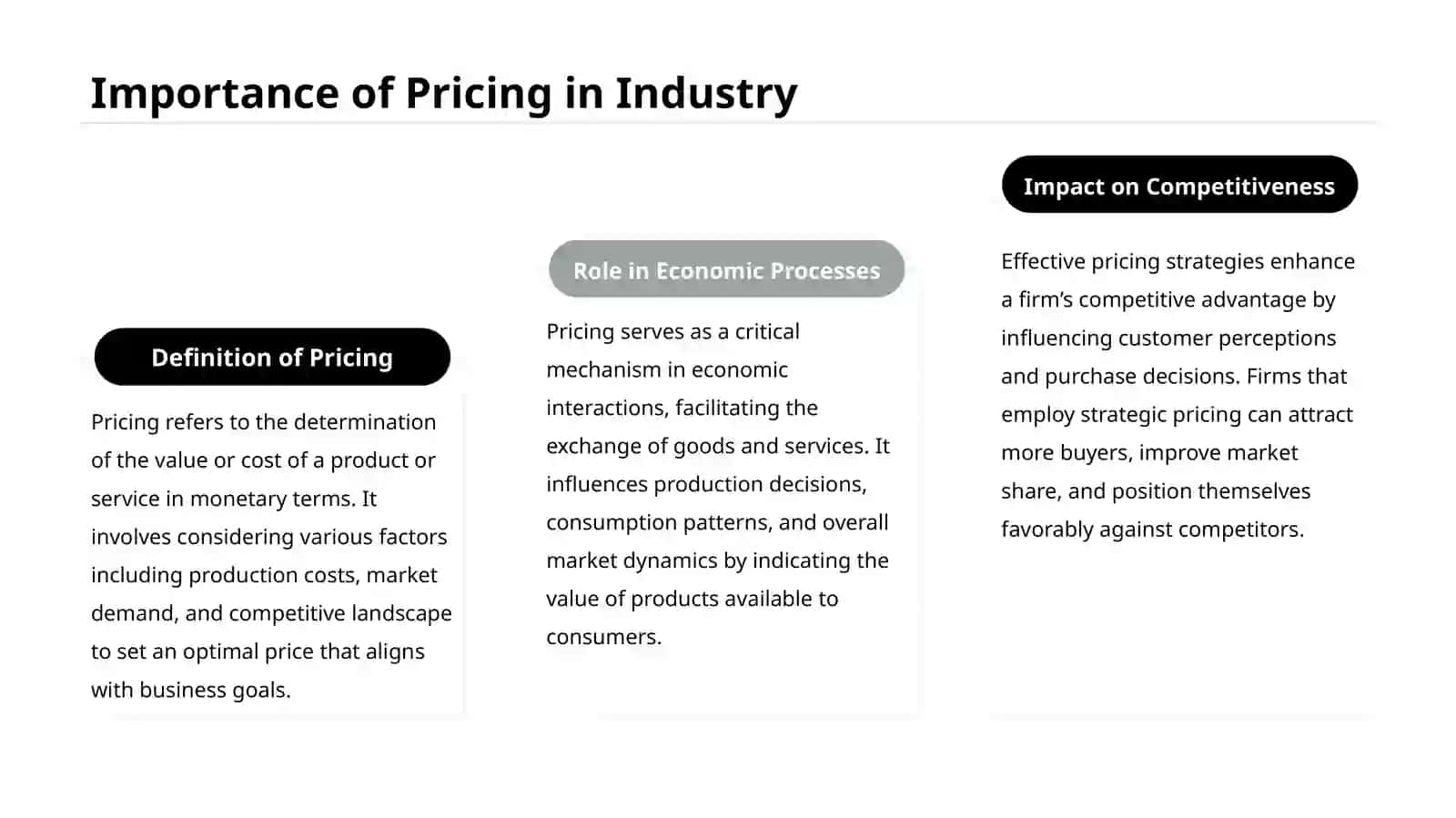 Pricing in Industrial Production 4