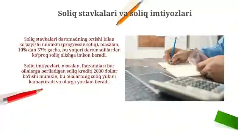 Soliq tizimining asosiy elementlari va tamoyillari 4