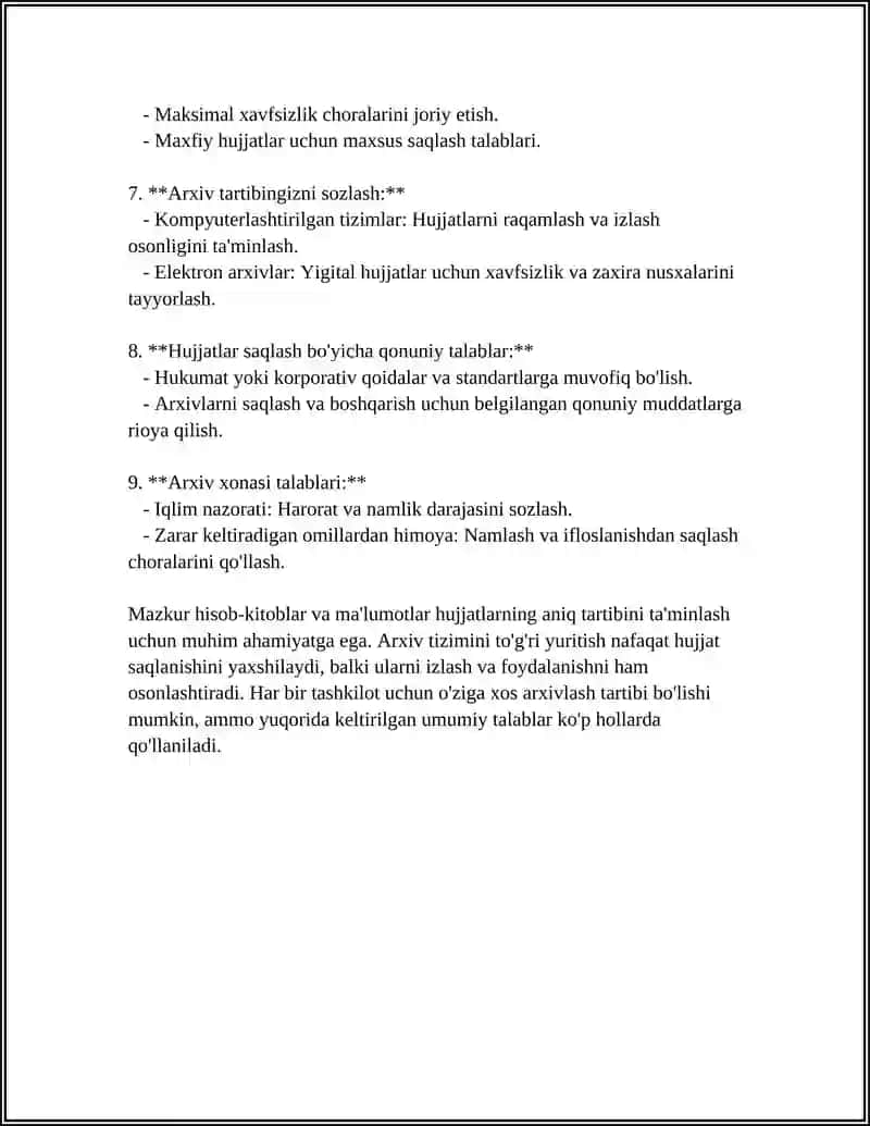 Hujjatlarni Arxivga Topshirish 4