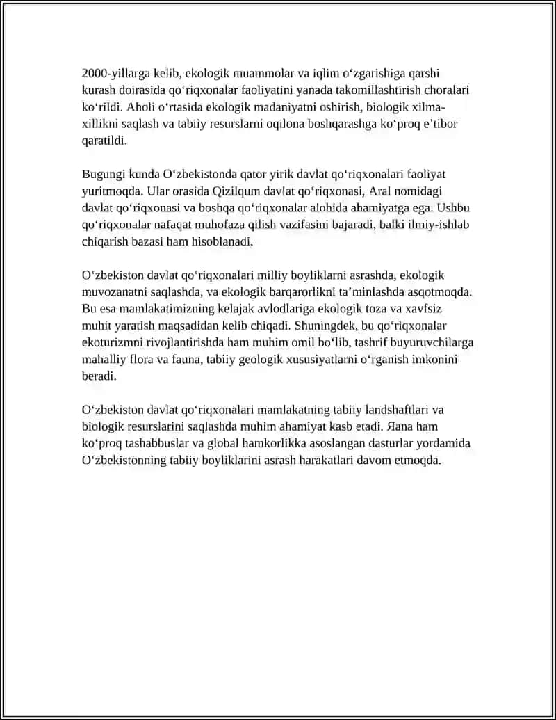 Oʻzbekiston Respublikasining Davlat Qoʻriqxonasi 4