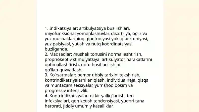 Logopedik massajni oʻtkazish boʻyicha uslubiy koʻrsatmalar 4