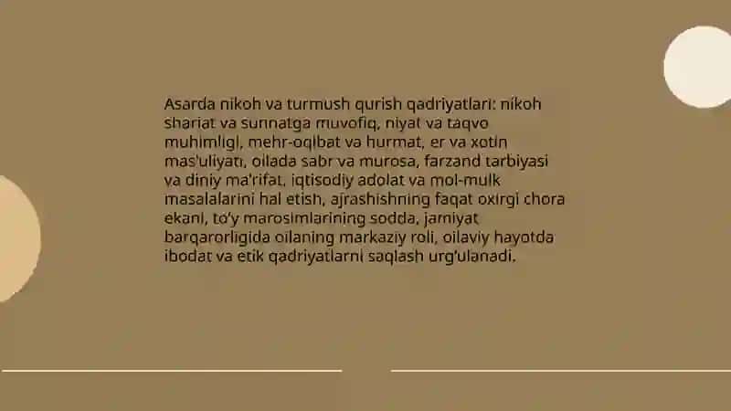 Baxtiyor oila' asarida islom gadrivatlarining talqini 4