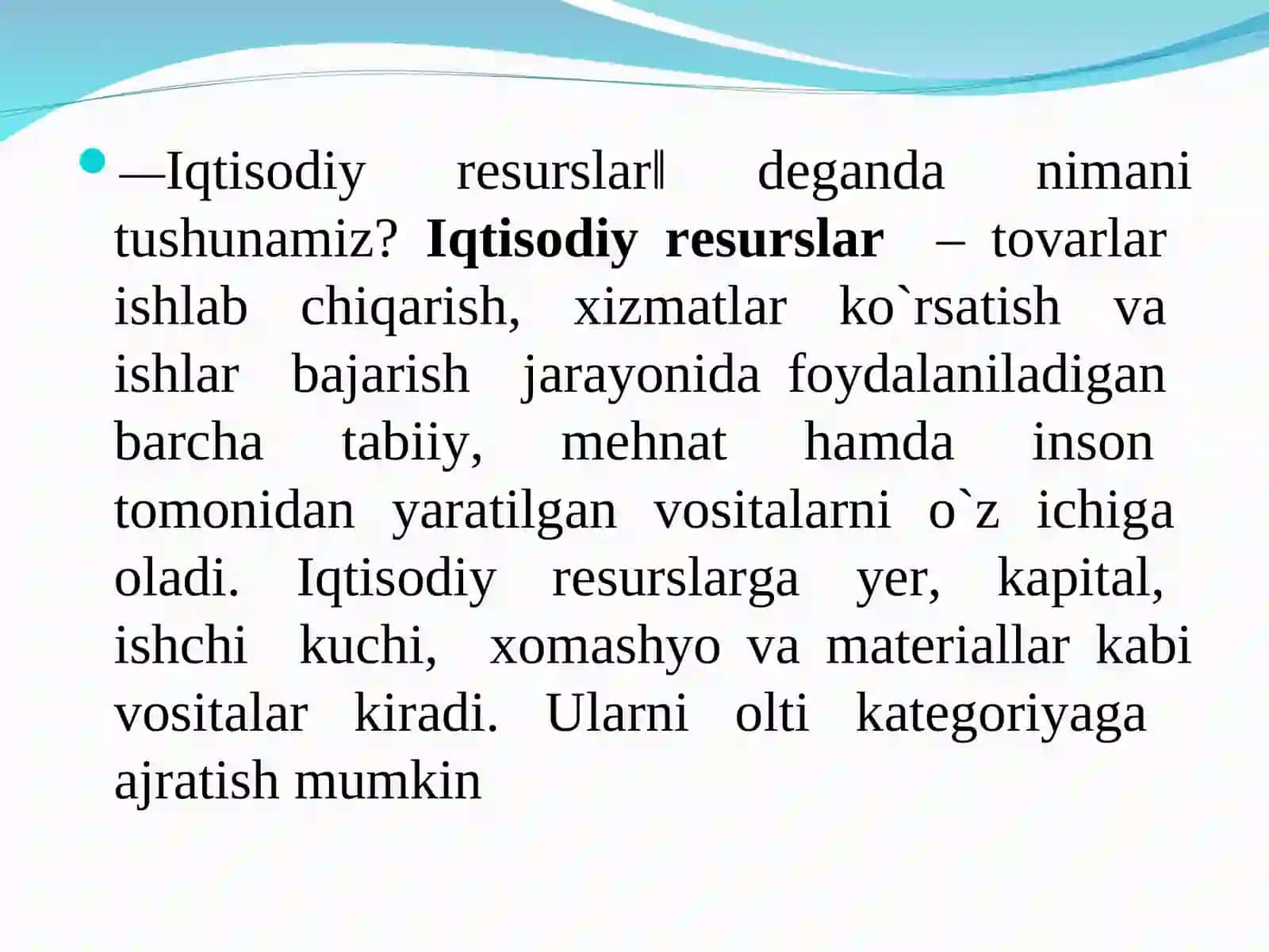 Iqtisodiy bazis tushunchalar 4