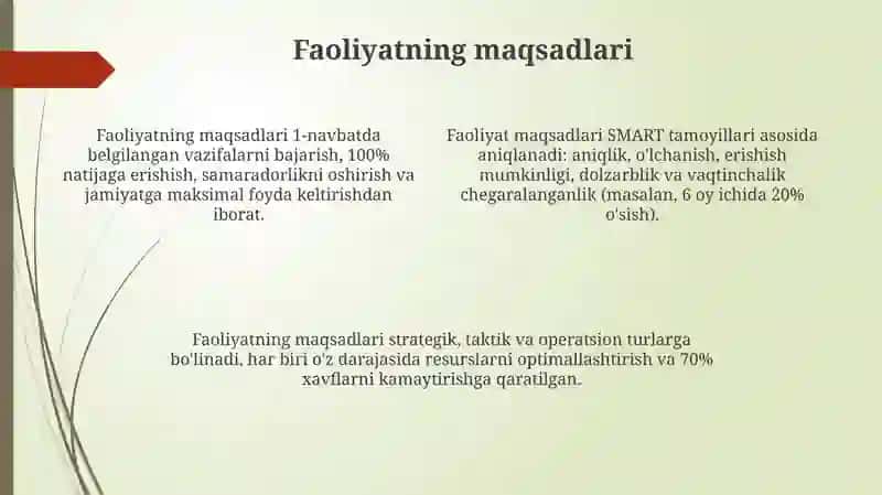 Faoliyat haqida umumiy tushuncha 4