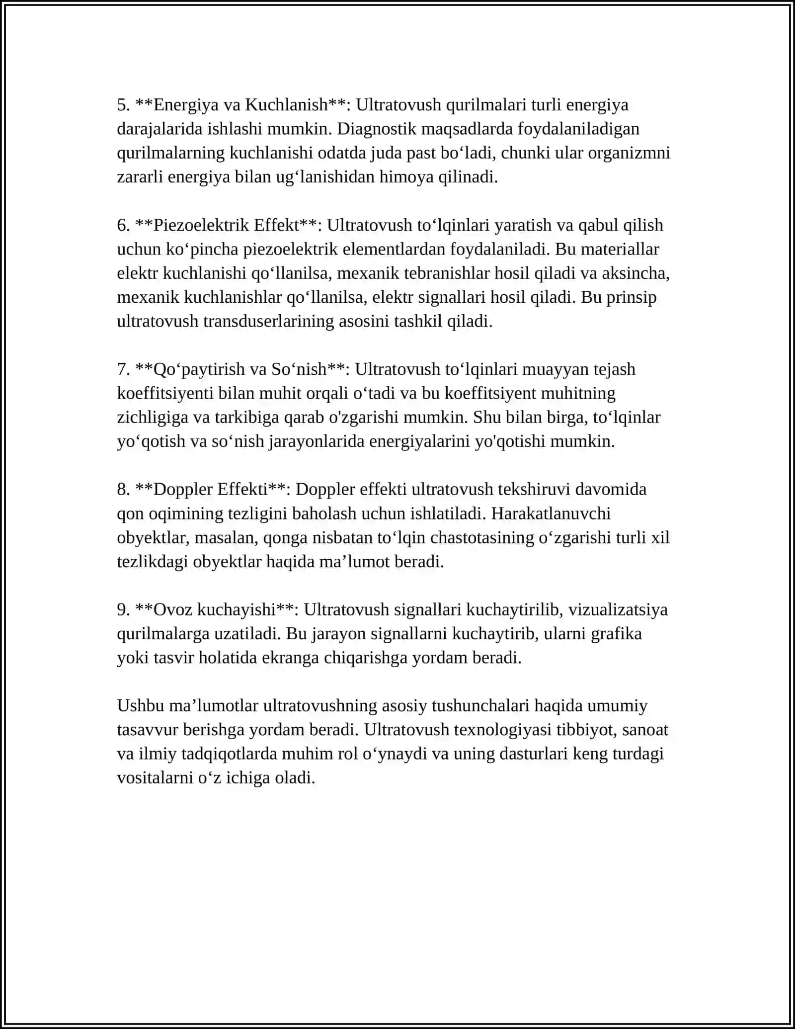ULTRA TOVUSH VA UNING ISHLATILISHI 4