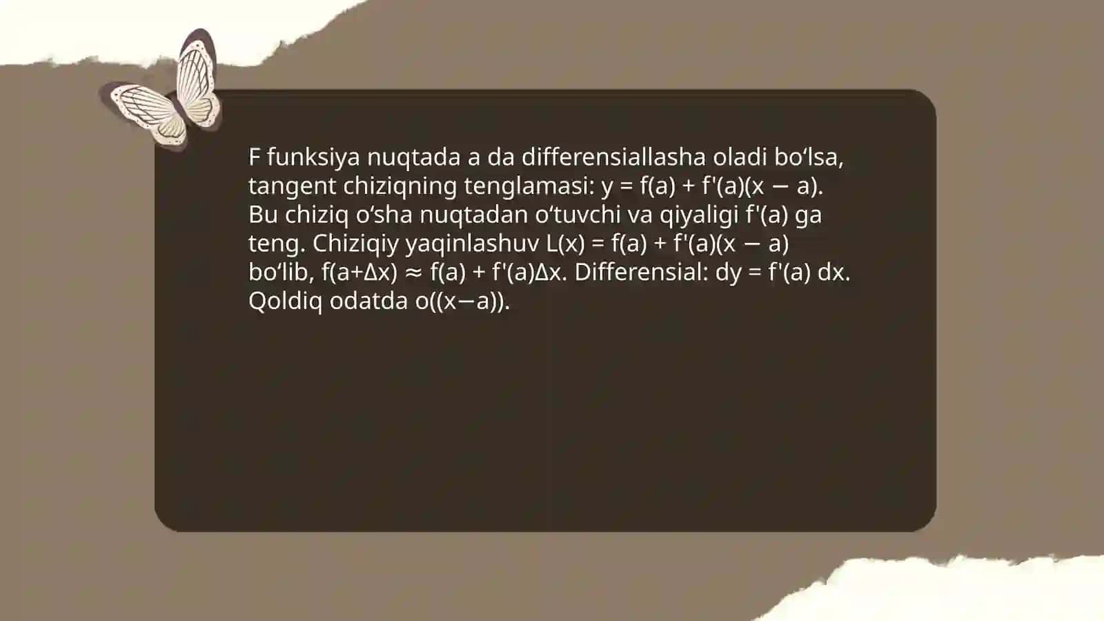 Hosilaning tadbiqi (matematika fanidan) 4